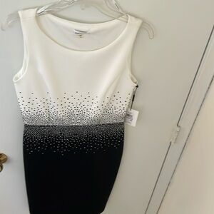 Calvin Klein black and cream color dress size 6